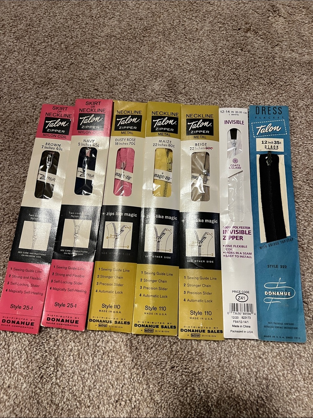Vintage Zipper Assortment